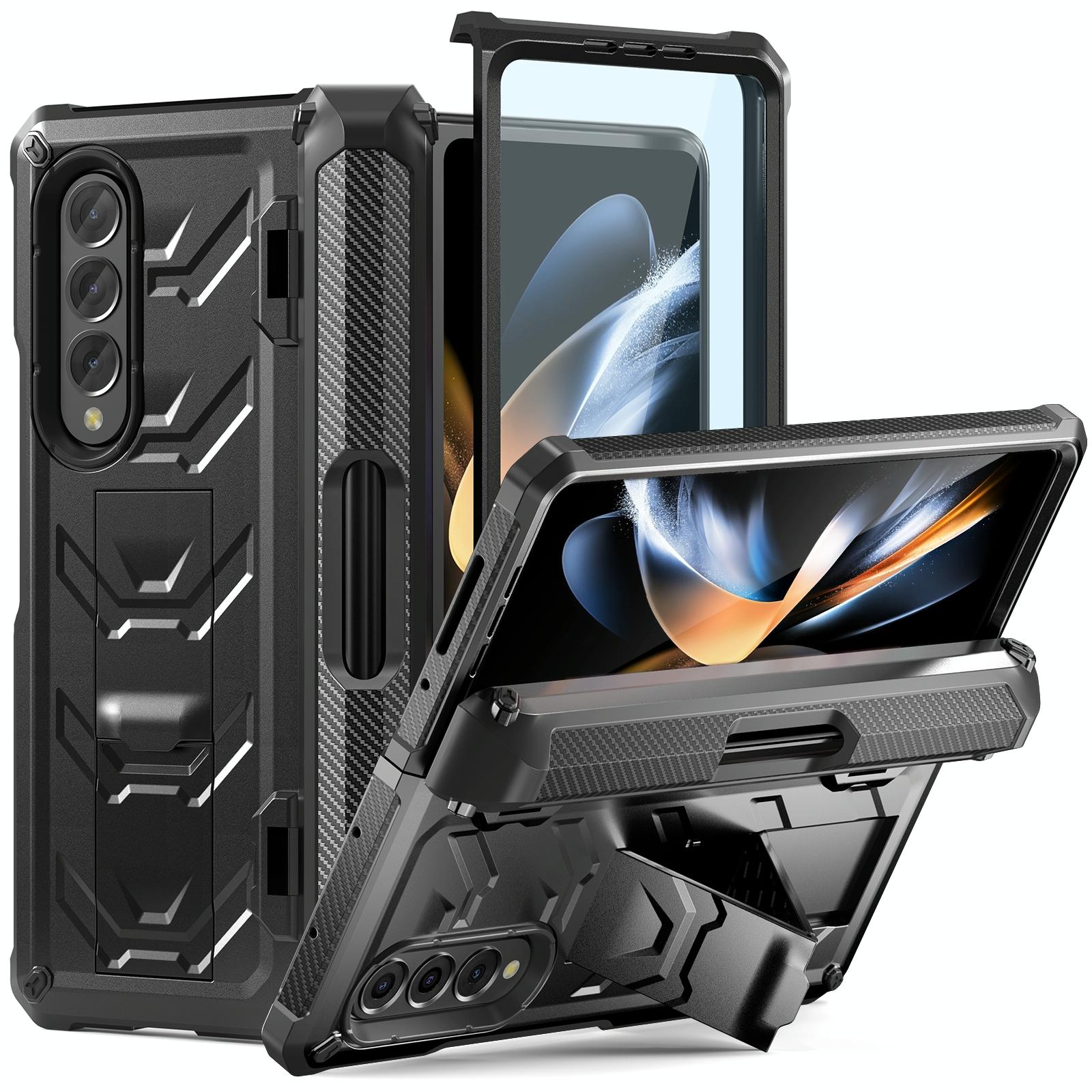 For Samsung Galaxy Z Fold4 5G Foldable Shockproof Phone Case - Black