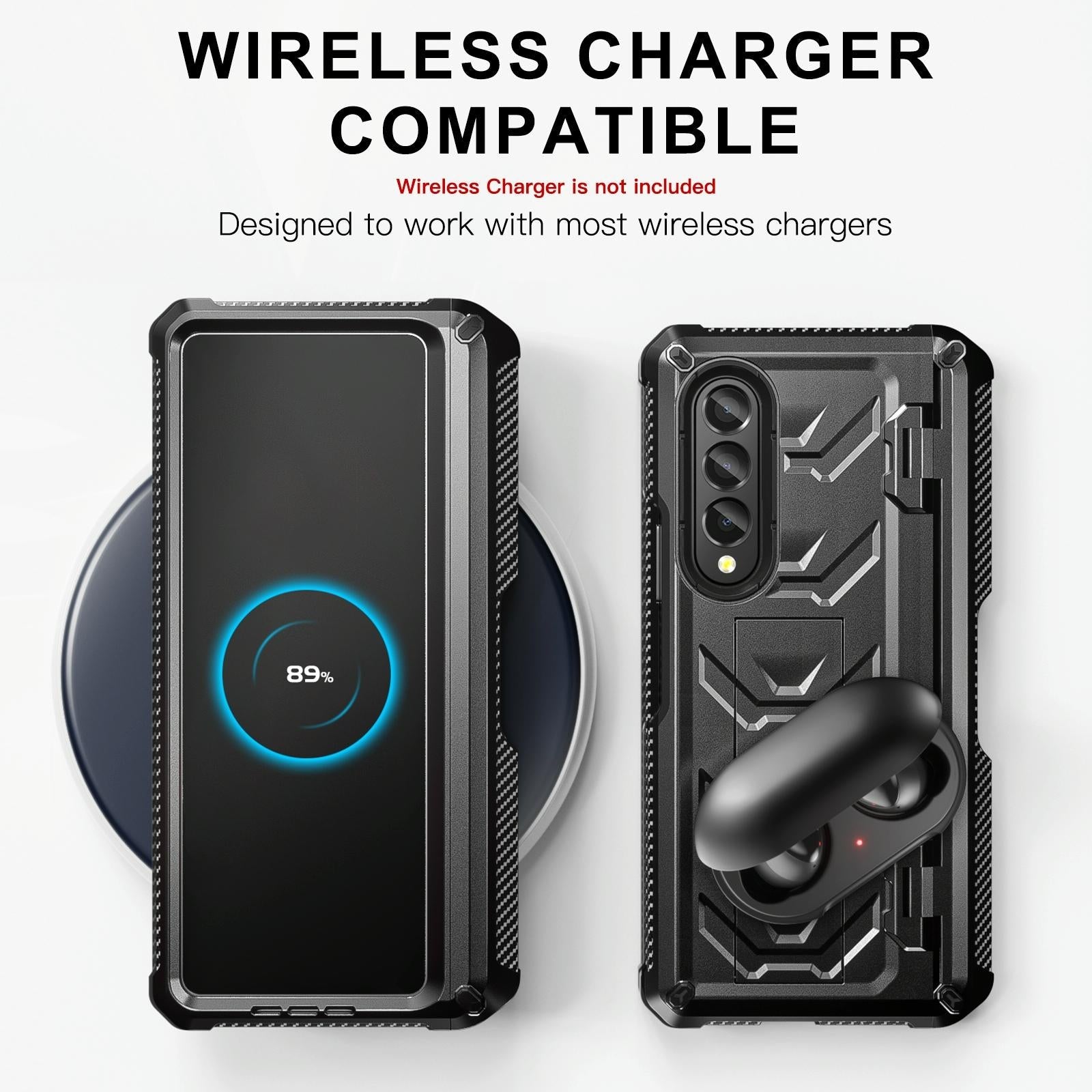 For Samsung Galaxy Z Fold4 5G Foldable Shockproof Phone Case - Black 10