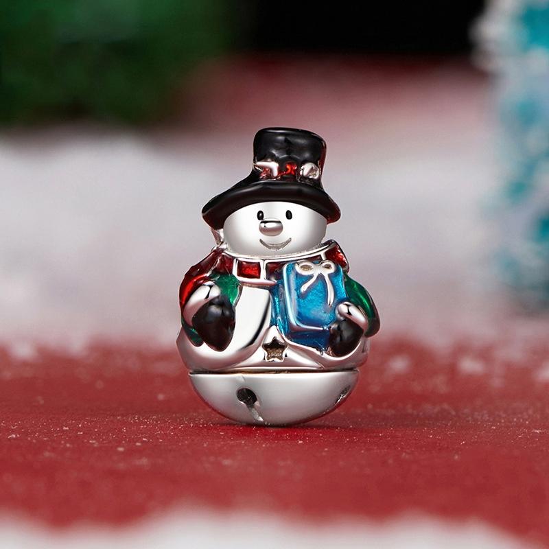 925 Sterling Silver Snowman Beaded Bracelet 3