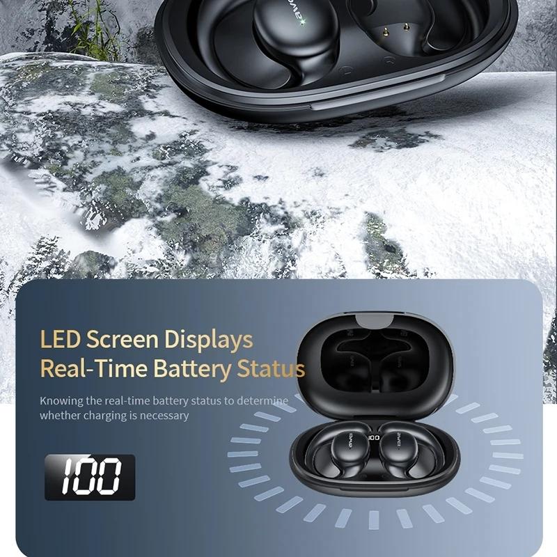 Black T80 Sport Tws Bluetooth Earbuds with Air Conduction 5