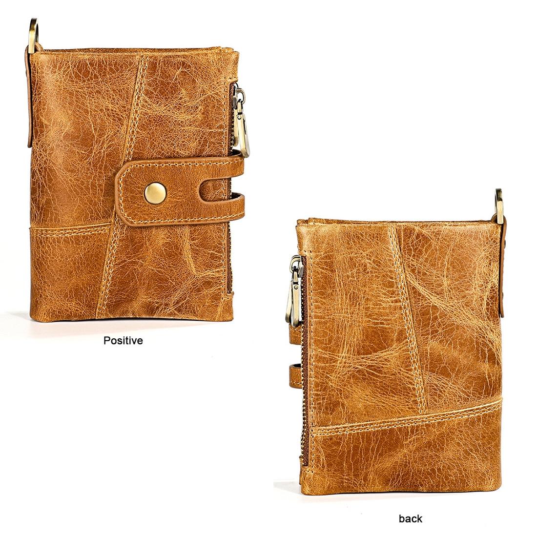 Men Rfid Leather Wallet with Card Slots - Brown 3