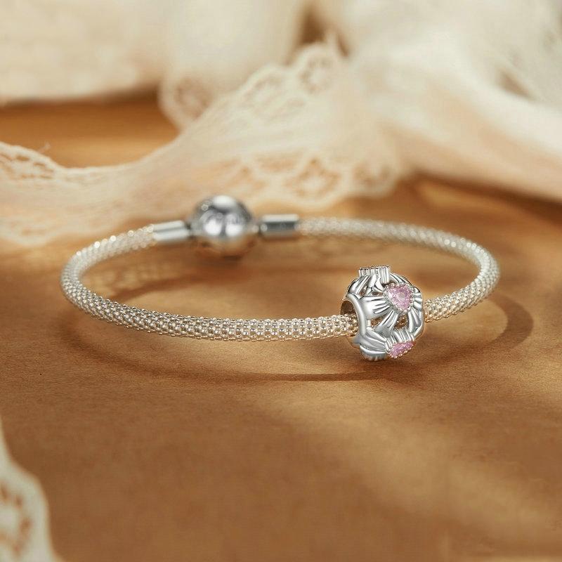 925 Sterling Silver Platinum Plated Sweet Bow Diy Beads 5