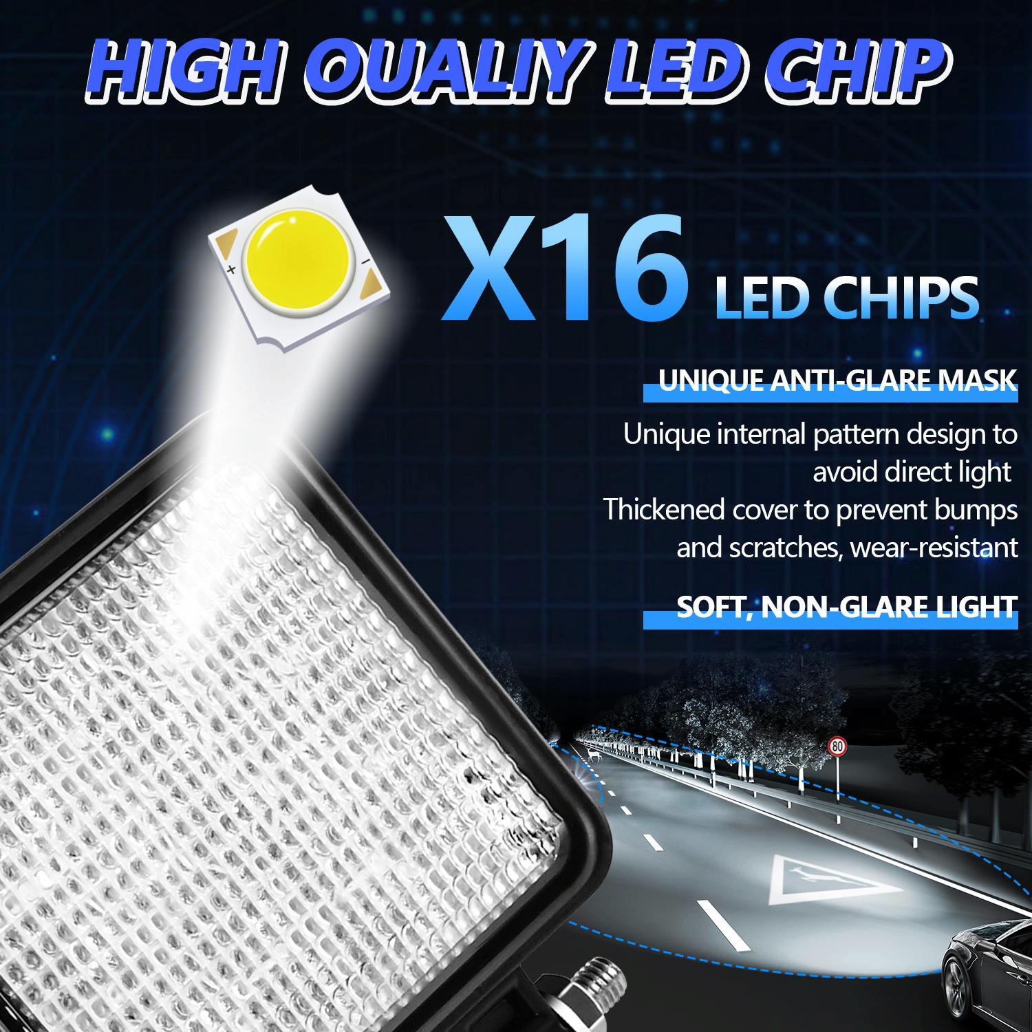 4 Inch Flood - Surface Mixed Luminous Square Light D0083 7