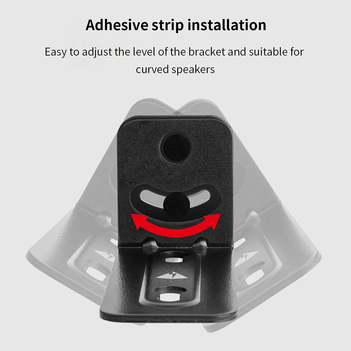 Non-slip Wall Bracket for Long Strip Speakers - Black 6