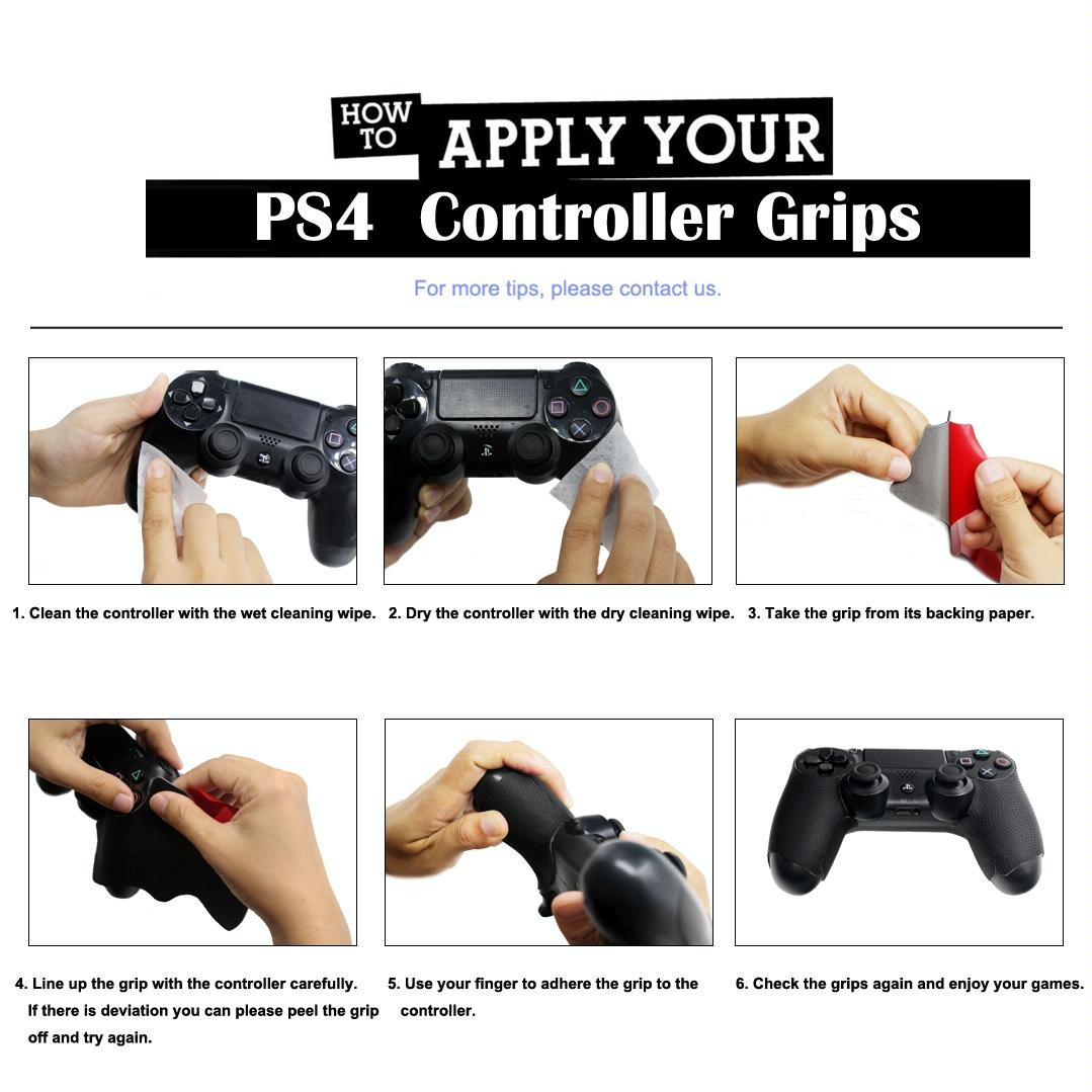 Anti-slip Protective Sticker for Sony Ps4 Game Handle - Black 7