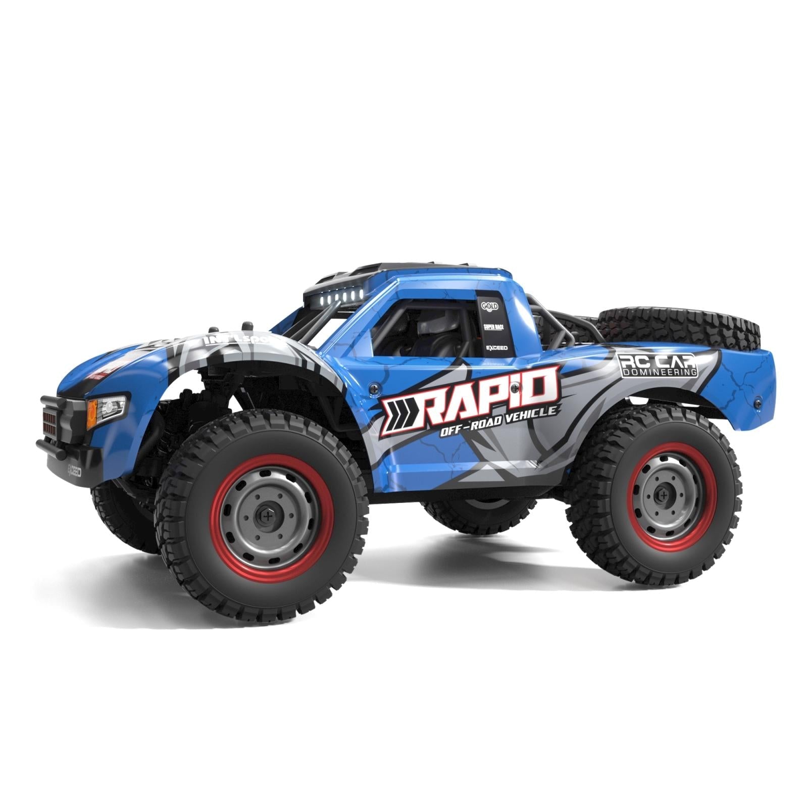High-speed 4wd Pickup Rc Car with Full-scale High-brush Design - Blue 3