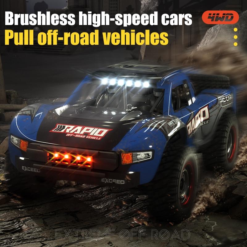 High-speed 4wd Pickup Rc Car with Full-scale High-brush Design - Blue 6