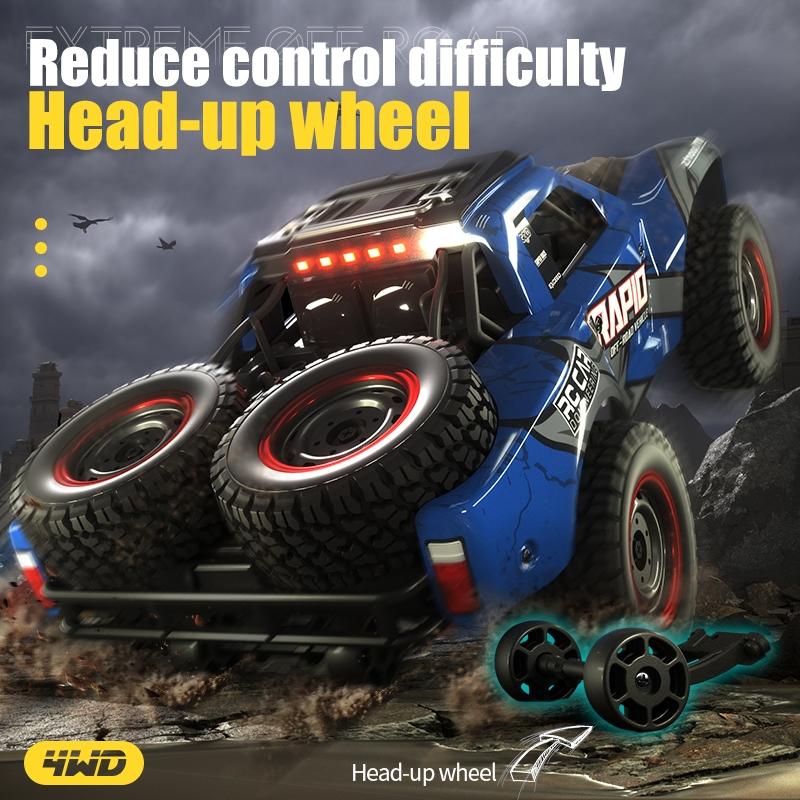 High-speed 4wd Pickup Rc Car with Full-scale High-brush Design - Blue 7