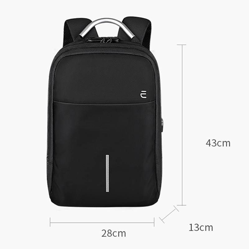 13-15.6 Inch Anti-theft Laptop Backpack in Mysterious Black 8