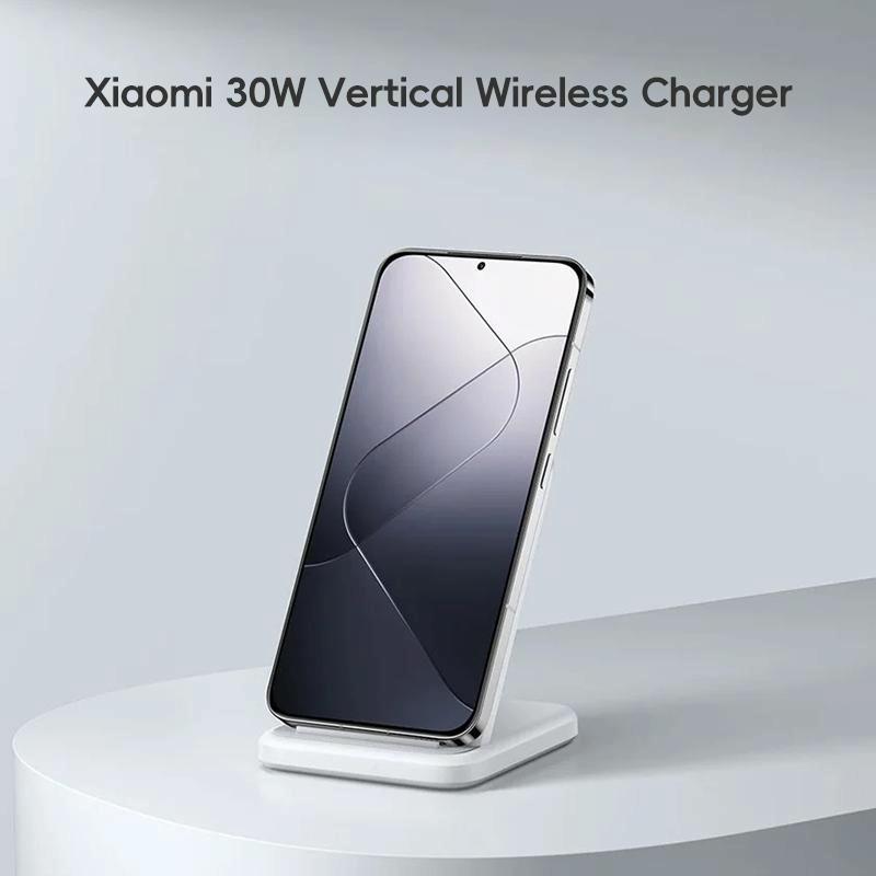 30W Vertical Wireless Charger White 3