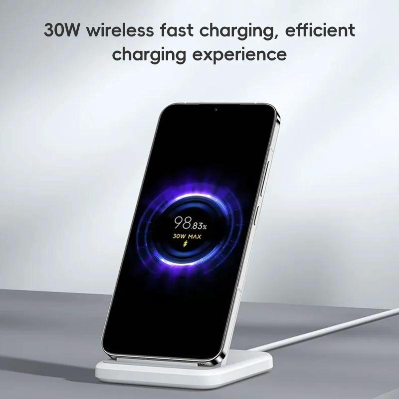 30W Vertical Wireless Charger White 5