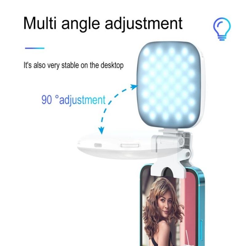 Portable Mini Clip-on Led Fill Light for Video Conferencing and Live Streaming - Black 11