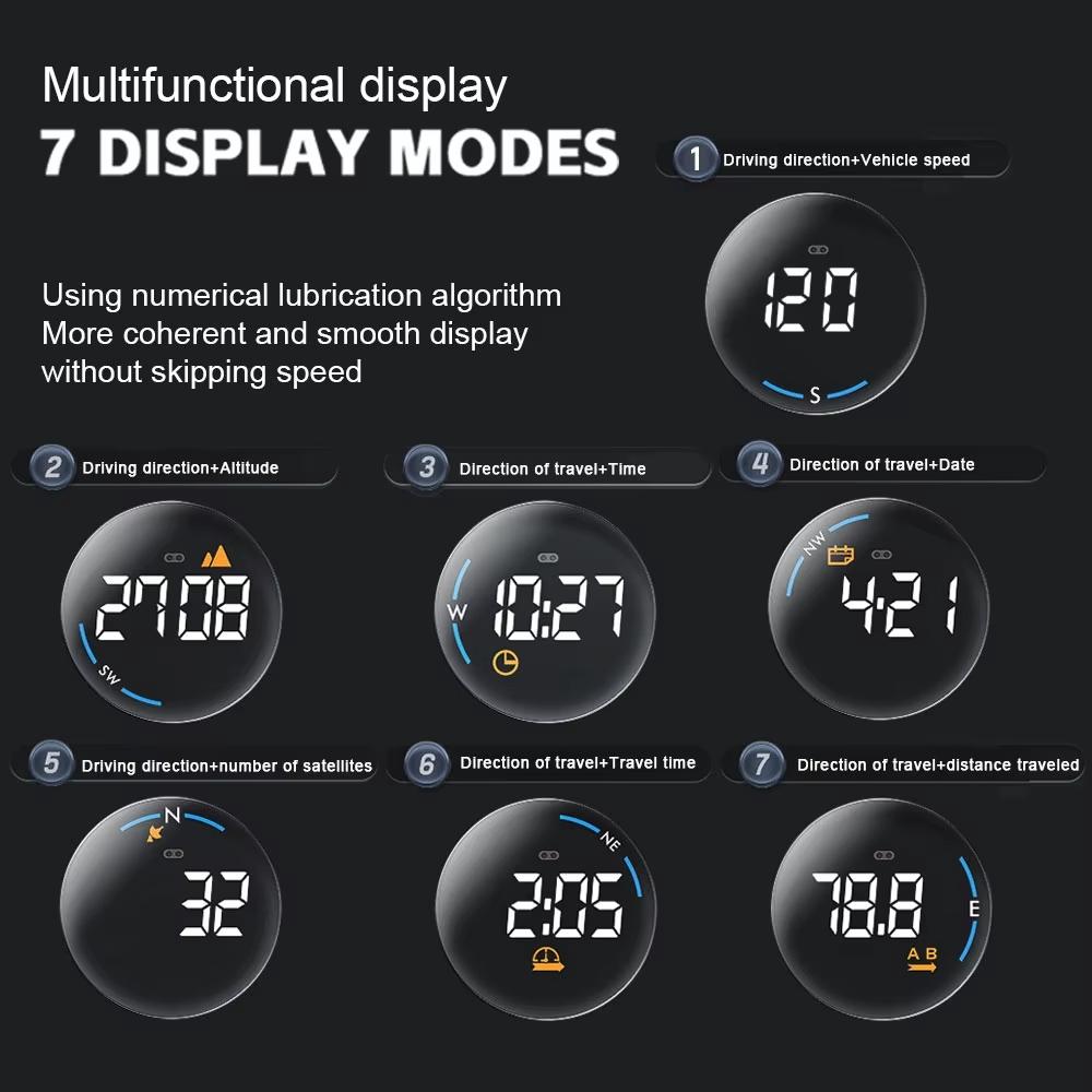 Usb Car Gps Altitude Meter Head Up Display 14