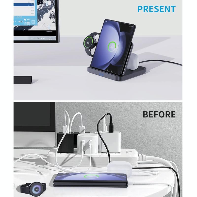 3 In 1 Wireless Charger For Samsung Galaxy Z Fold Black 8