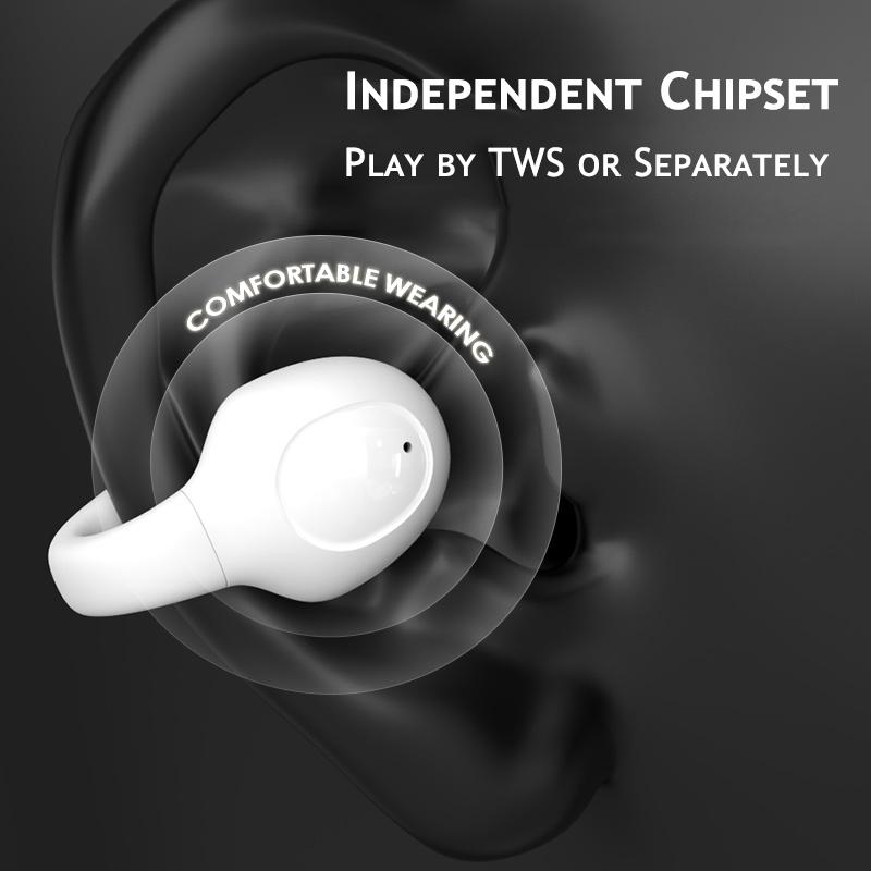 Wireless Bone Conduction Earbuds with Noise Reduction - White 7