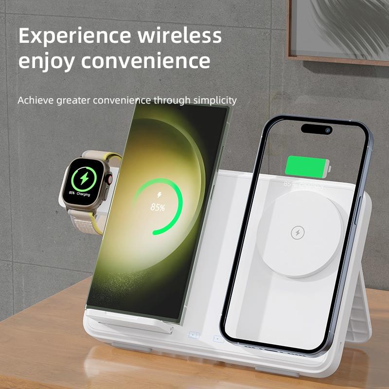 15W Magnetic Wireless Charger With Night Light - Black 4