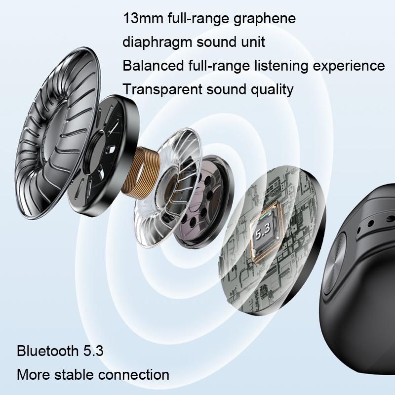 Mini Bone Conduction Bluetooth Earphone for Running and Sports - Black 6