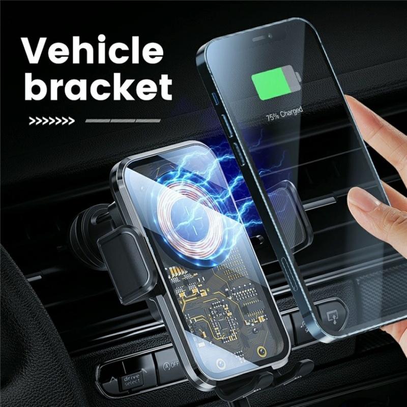 15w Fast Car Vent Wireless Charger with Intelligent Induction - Tarnish 5