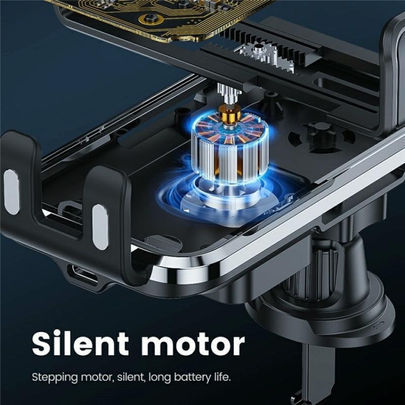 15w Fast Car Vent Wireless Charger with Intelligent Induction - Tarnish 7