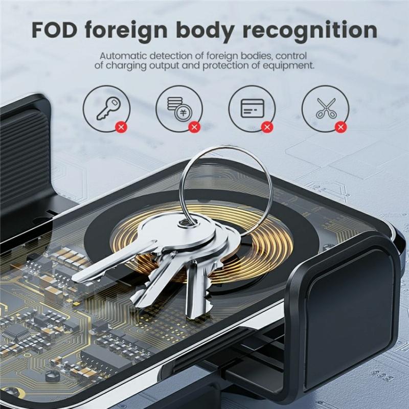 15w Fast Car Vent Wireless Charger with Intelligent Induction - Tarnish 8