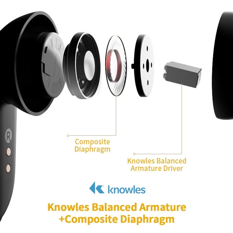 Shadow Black Wireless Bluetooth Earphones - Waterproof and Dustproof 3