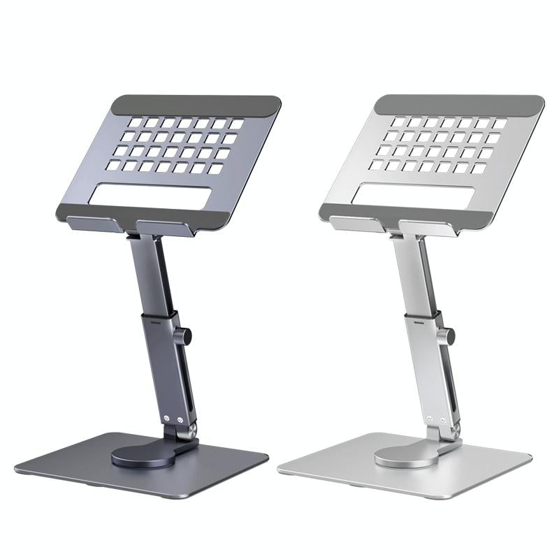Portable Telescopic Desktop Phone Stand - Foldable & Rotating - Silver 3
