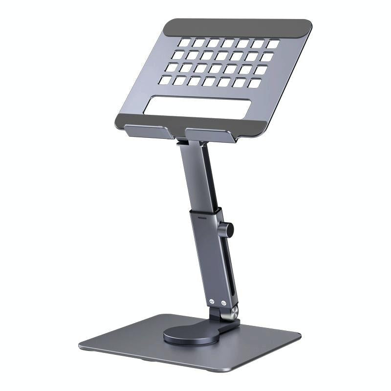Portable Telescopic Desktop Phone Stand - Foldable & Rotating - Silver 9