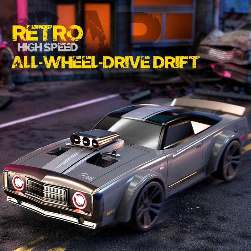 High Speed Electric Drift Rc Car - 4wd Muscle - Grey 5