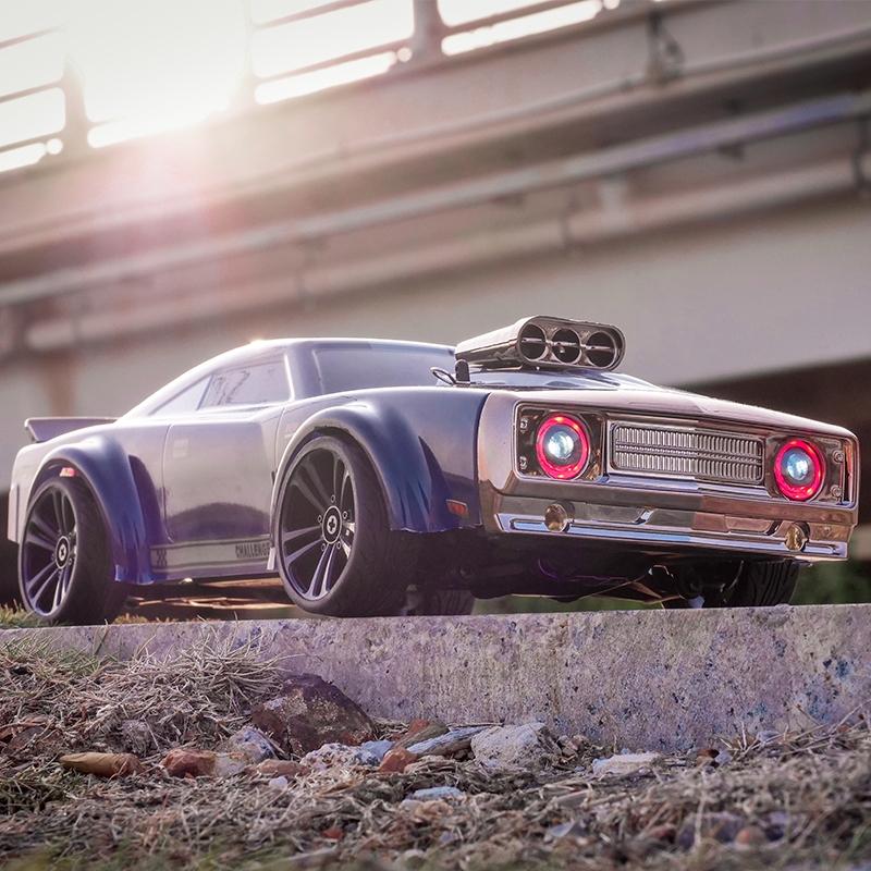 High Speed Electric Drift Rc Car - 4wd Muscle - Grey 9