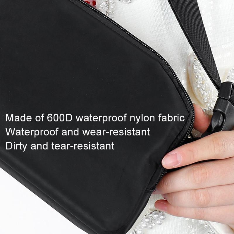 Waterproof Nylon Chest Bag For Outdoor Sports Running Mobile Phone Pocket - Black 7