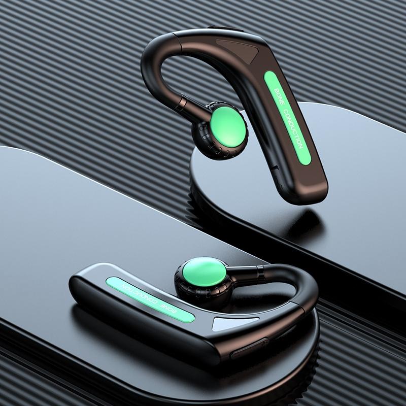 Wireless Bone Conduction Bluetooth Headset - Hanging Ear Design - Black 11