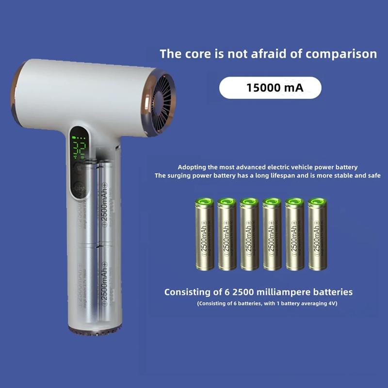 Rechargeable Hair Dryer 3 Speeds Adjustable White 8