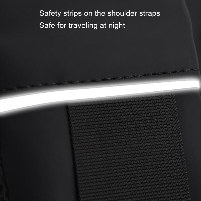 Anti Theft Men Chest Bag With Password Lock Secure Locomotive Messenger Bag - Black 15