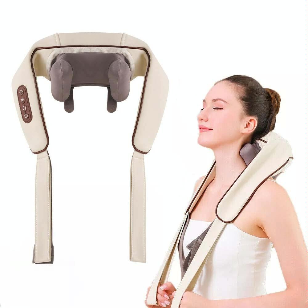 Shiatsu Neck & Shoulder Massager With Heat Electric - White