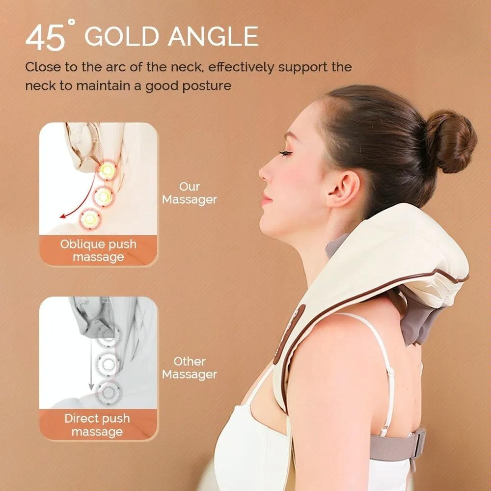 Shiatsu Neck & Shoulder Massager With Heat Electric - White 4