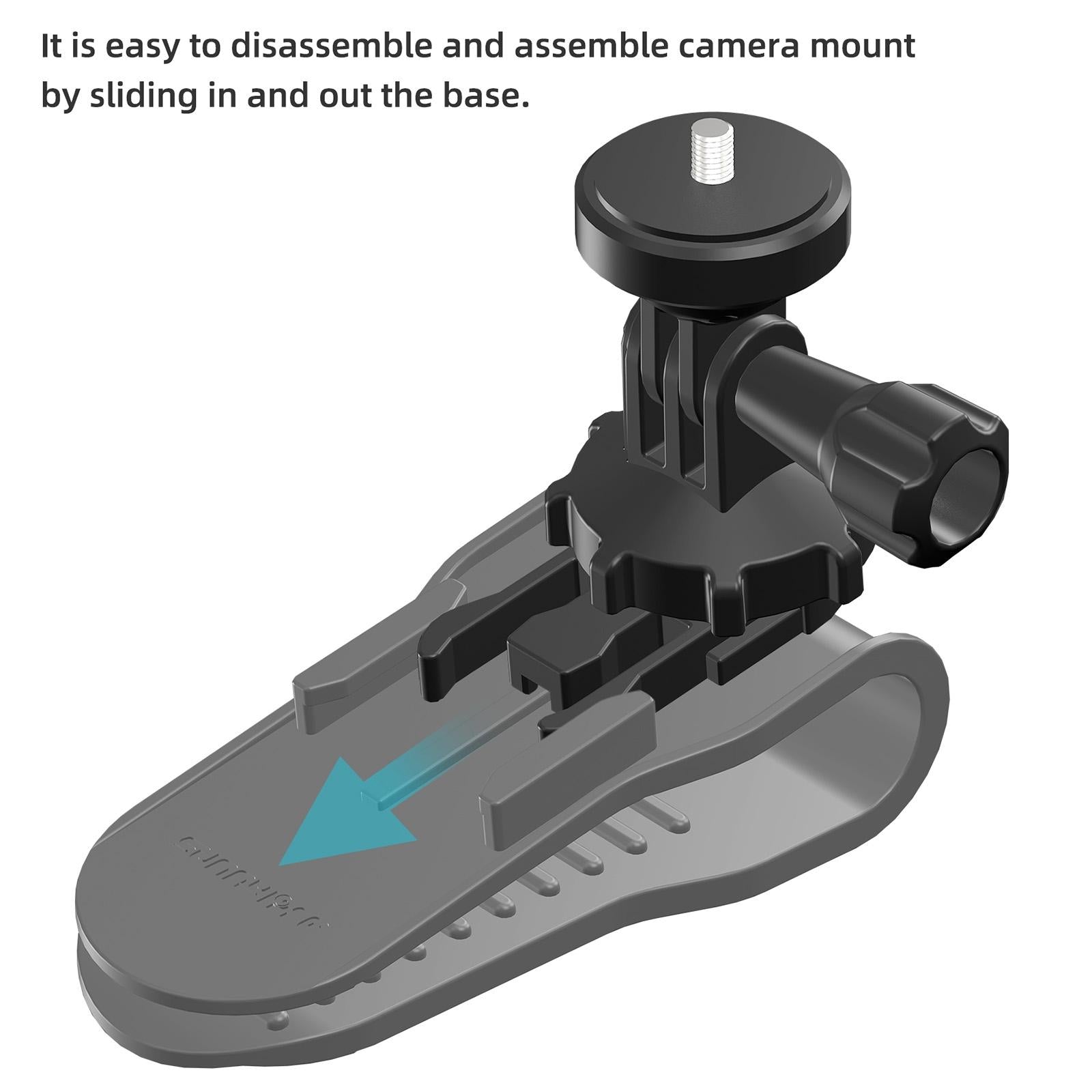 360 Degree Rotating Sun Visor Camera Mount for Vlogging 6