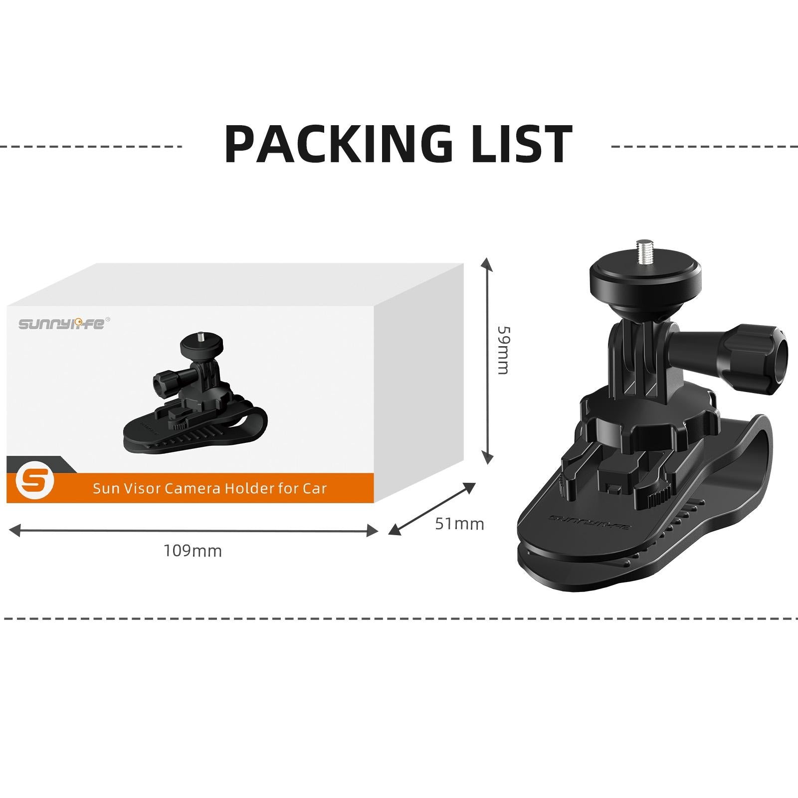 360 Degree Rotating Sun Visor Camera Mount for Vlogging 9