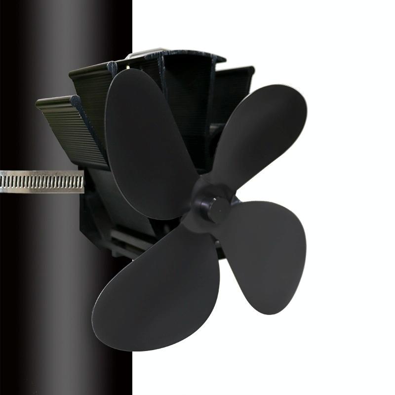 Thermodynamic Wall Mounted Fireplace Fan - no Magnets - Black 11