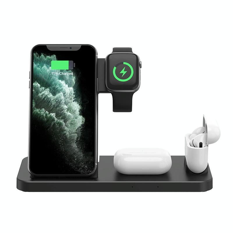 Foldable 4 In 1 Wireless Charger For Mobile Devices - Black 13