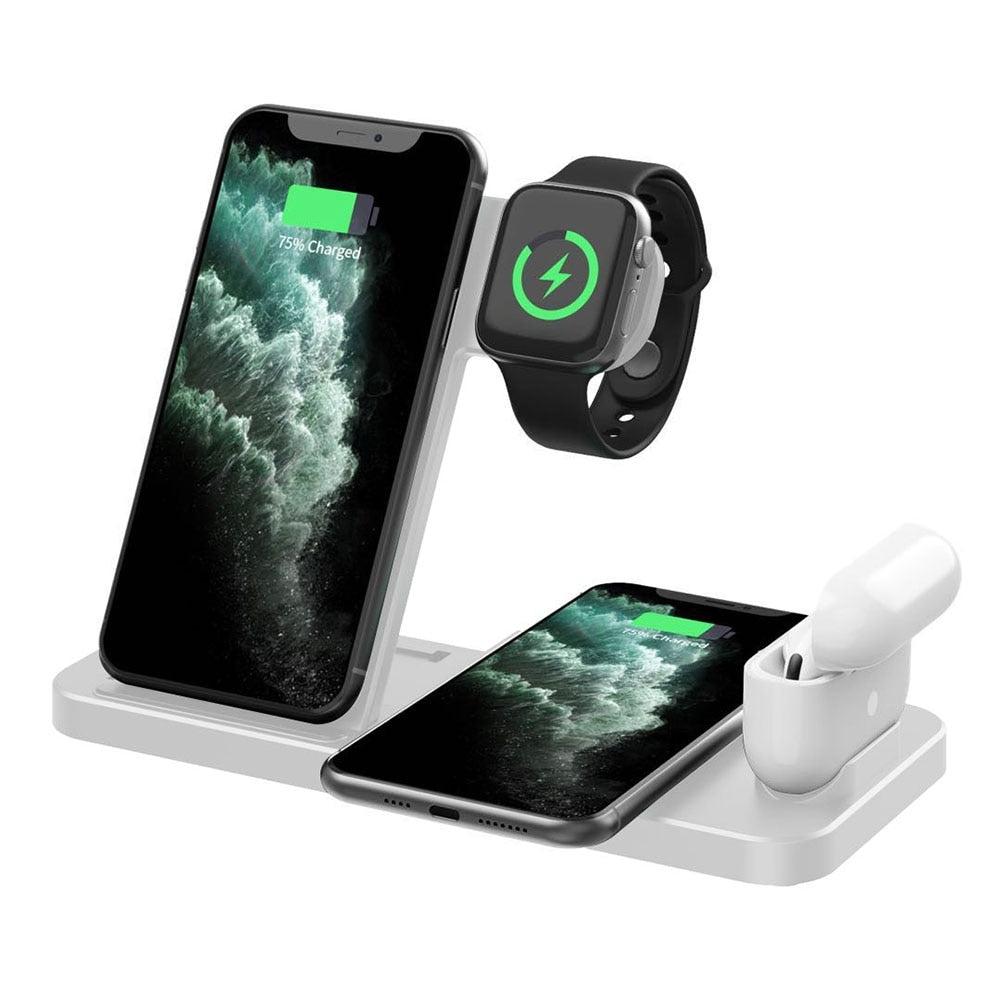 Foldable 4 In 1 Wireless Charger For Mobile Devices - Black 14