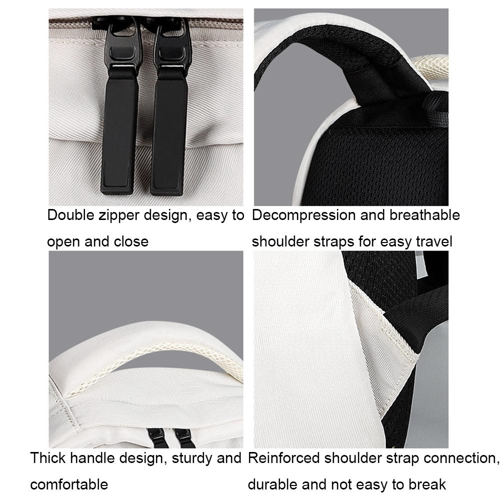 Waterproof Laptop Backpack - Large Capacity Wear-resistant 13-15.4 Inches - Black 7