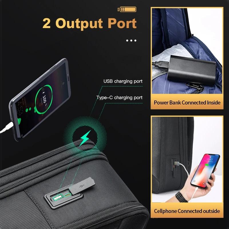 Waterproof Laptop Backpack with Usb & Type-c Port - Large Capacity Black 11