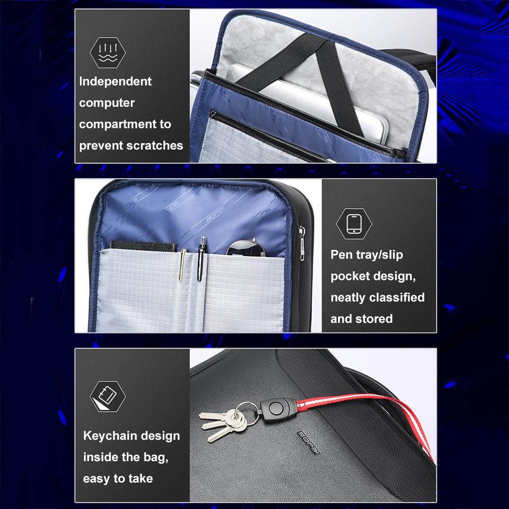 Waterproof Laptop Backpack with Usb & Type-c Port - Large Capacity Black 14