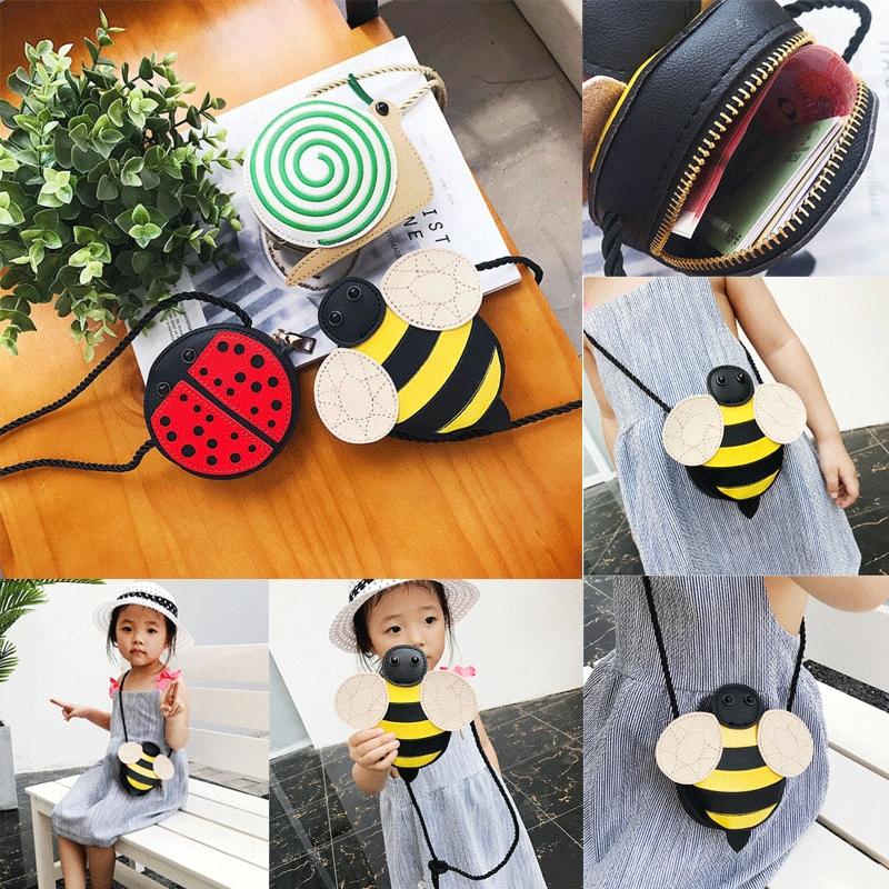 Adorable Kids' Tassel Purse Cute Cartoon Animals - Ladybug 7
