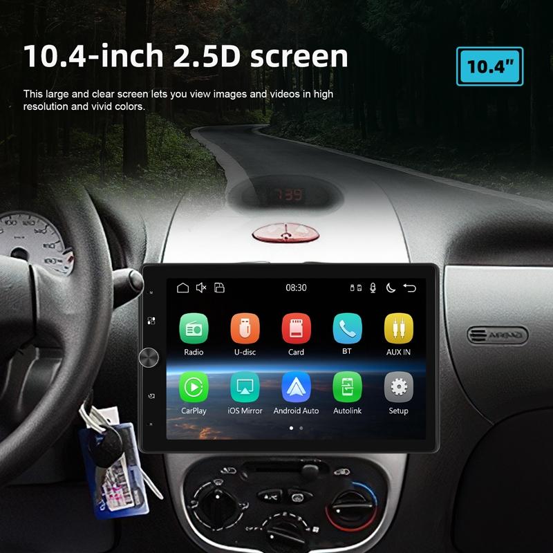 10.4 Inch Vertical Screen Android Navigation With Wireless Carplay & Backup Camera 4