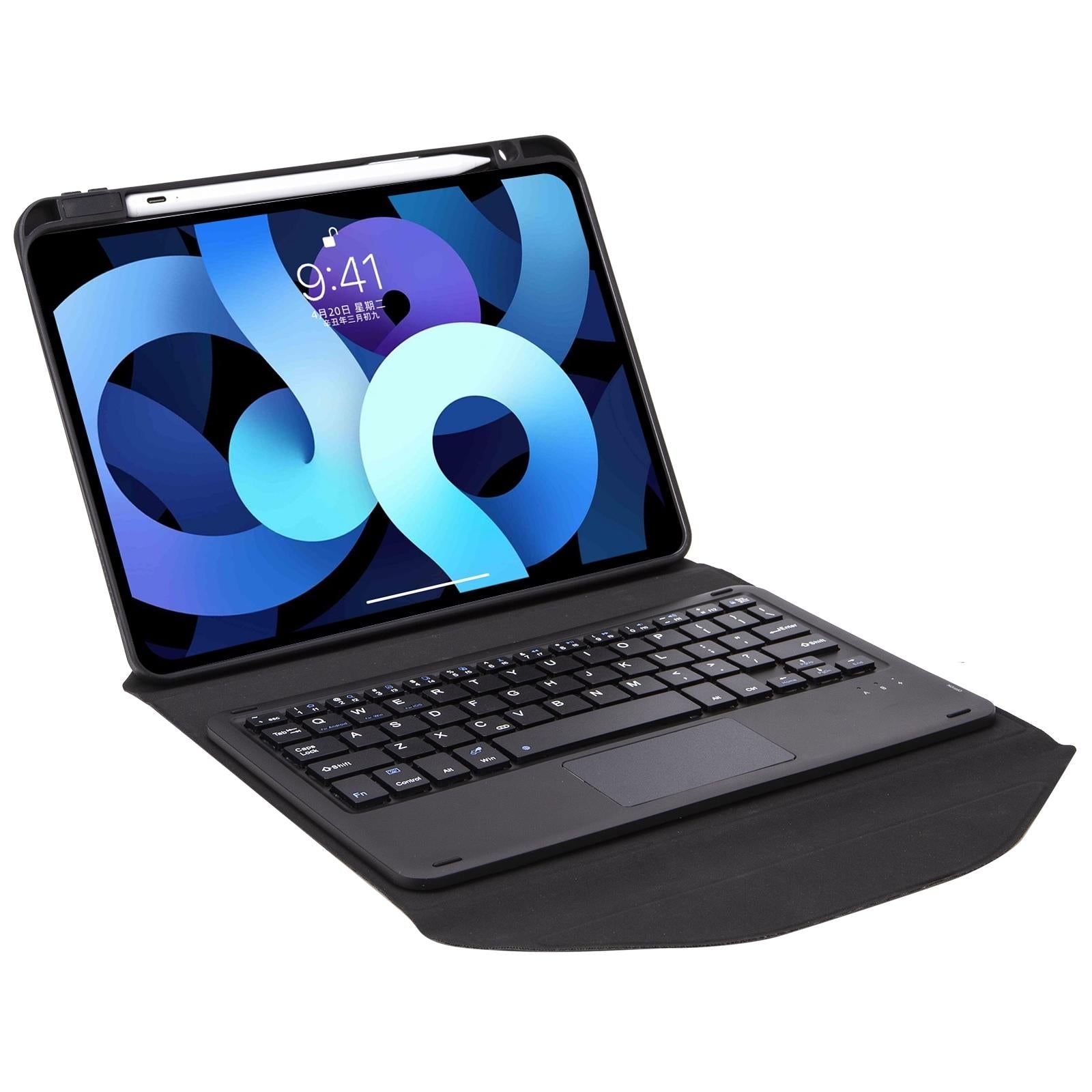 Bluetooth Keyboard Leather Case For Ipad Pro 11 With Pen Slot And Touchpad - Black 8