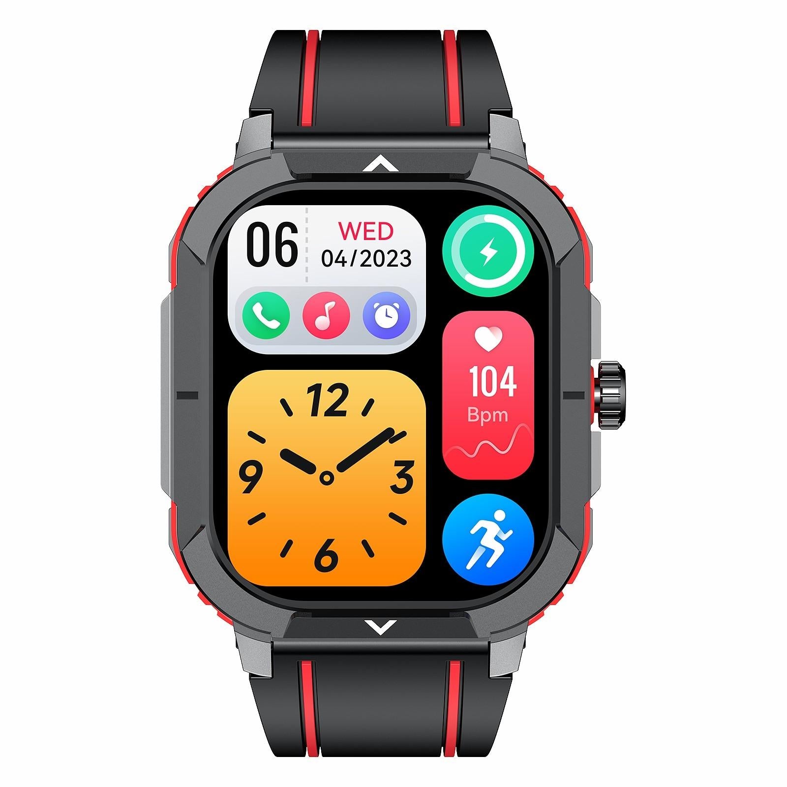 2.06 Inch Bt5.3 Ip68 Sport Smart Watch Bluetooth Call / Message / Health - Orange 3