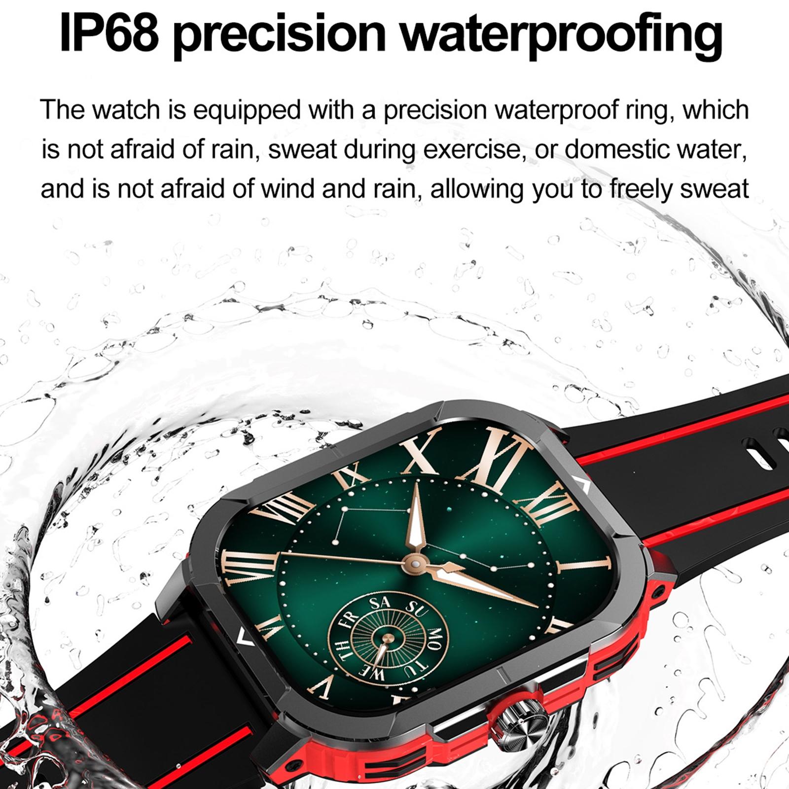 2.06 Inch Bt5.3 Ip68 Sport Smart Watch Bluetooth Call / Message / Health - Orange 6