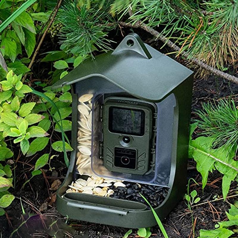 Outdoor Bird Watching Camera with Motion Sensor - Army Green Feeder 8