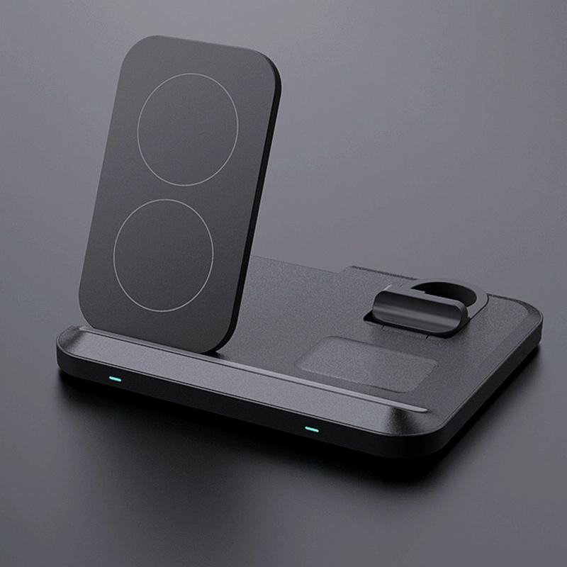 15W 3 In 1 Foldable Wireless Charger - Black 8